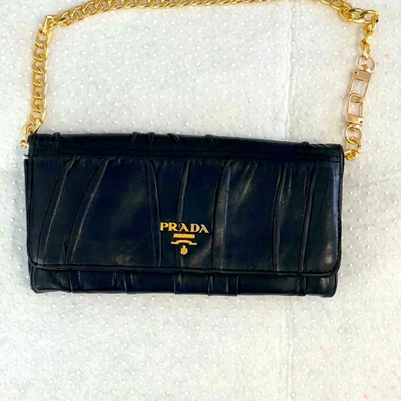 PRADA VINTAGE WALLET (make it wallet on a chain) - Picture 1 of 9
